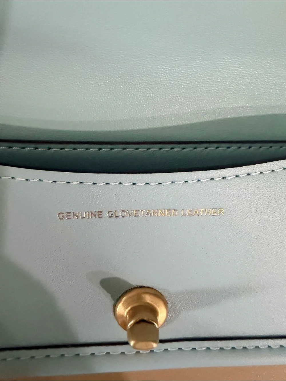 Like New Coach Dinky 14 CZ108 Light Blue Glovetanned Leather Chain Crossbody Bag